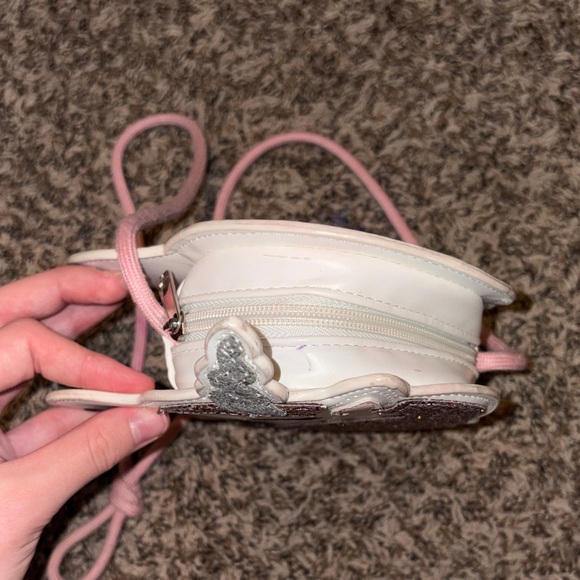 Sparkly Unicorn Kids Crossbody Bag - Pink and White - Picture 4 of 7